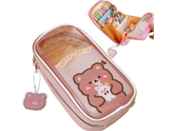 Estojo para Lápis, Grande Capacidade, Resistente, Kawaii, Meninas AQUAFORGE