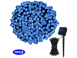 Cordão De Luz Led Solar 50 Leds, 7m, 8 Modos E Ip65 - Azul - Eifson