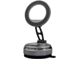 Suporte Magnético A Vácuo Para Telefone Atualizado [sucção De Mais De 96 Libras E Magnético De 2800 Gf], Ajustável Em 360° (preto)