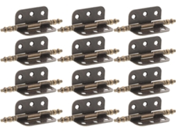 Inoomp 10 Dobradiças De Ferro Vintage Para Caixa Madeira Com Instalação Estável E Design 6 Furos Armários