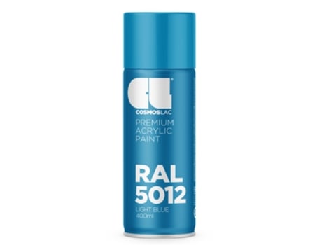 Acrílico Premium Brilhante em Spray Ral Cosmos Lac 400 Ml (Ral 5012 Azul Luminoso)