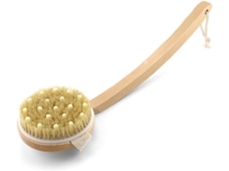 Escova De Banho Madeira Curvada E Removível Packove Com Cerdas Naturais Para Massagem Esfoliação Corporal, Com Cordão