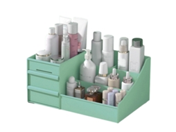 Organizador de Caixa de Armazenamento de Cosméticos para Mesa de Maquiagem com Gavetas para Penteadeira Bancada de Toucador Balcão de Banheiro Port