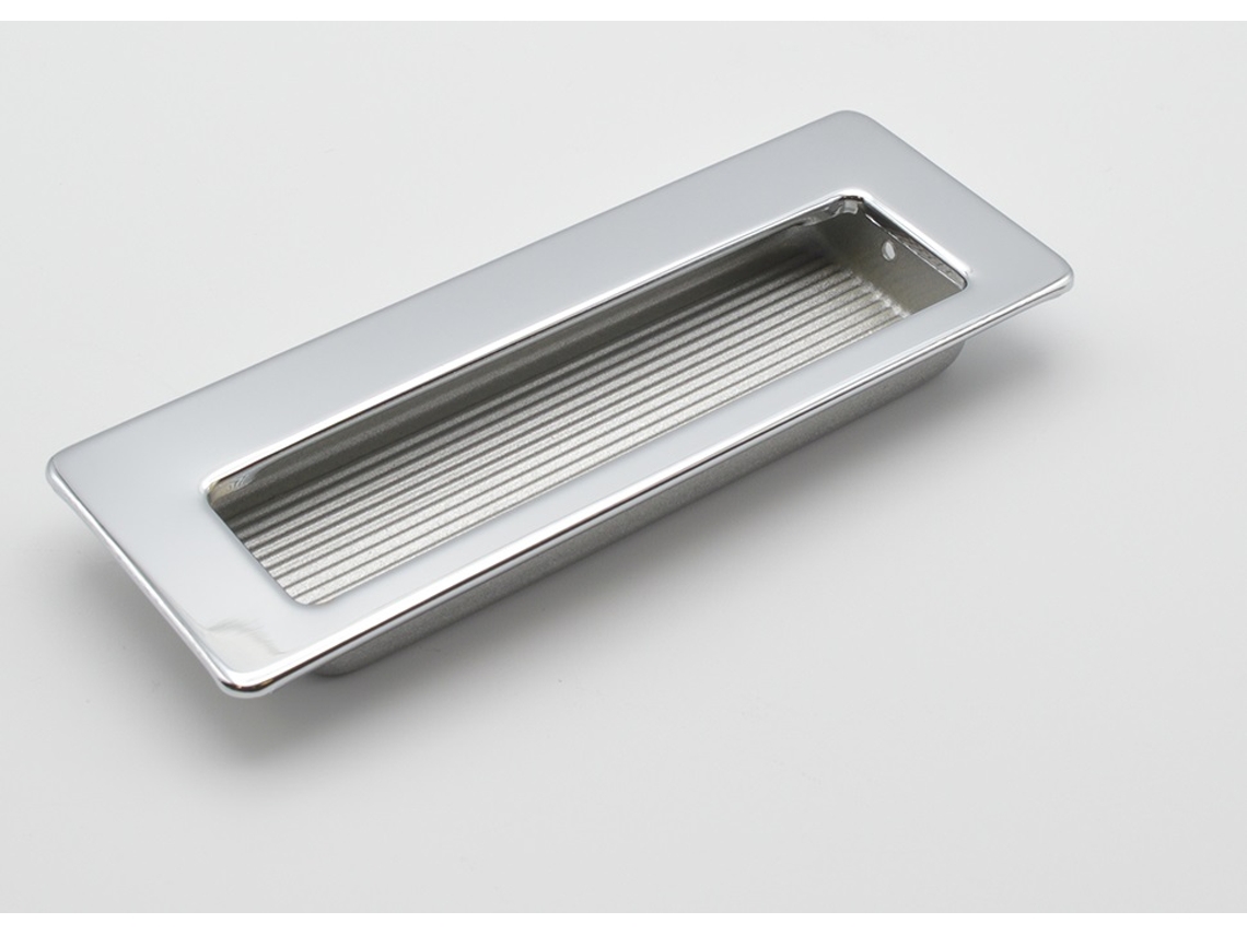 Puxador HARDWAREXCHANGE Retangular em Zamac, 115x42mm, cromado e prateado, conjunto de 4