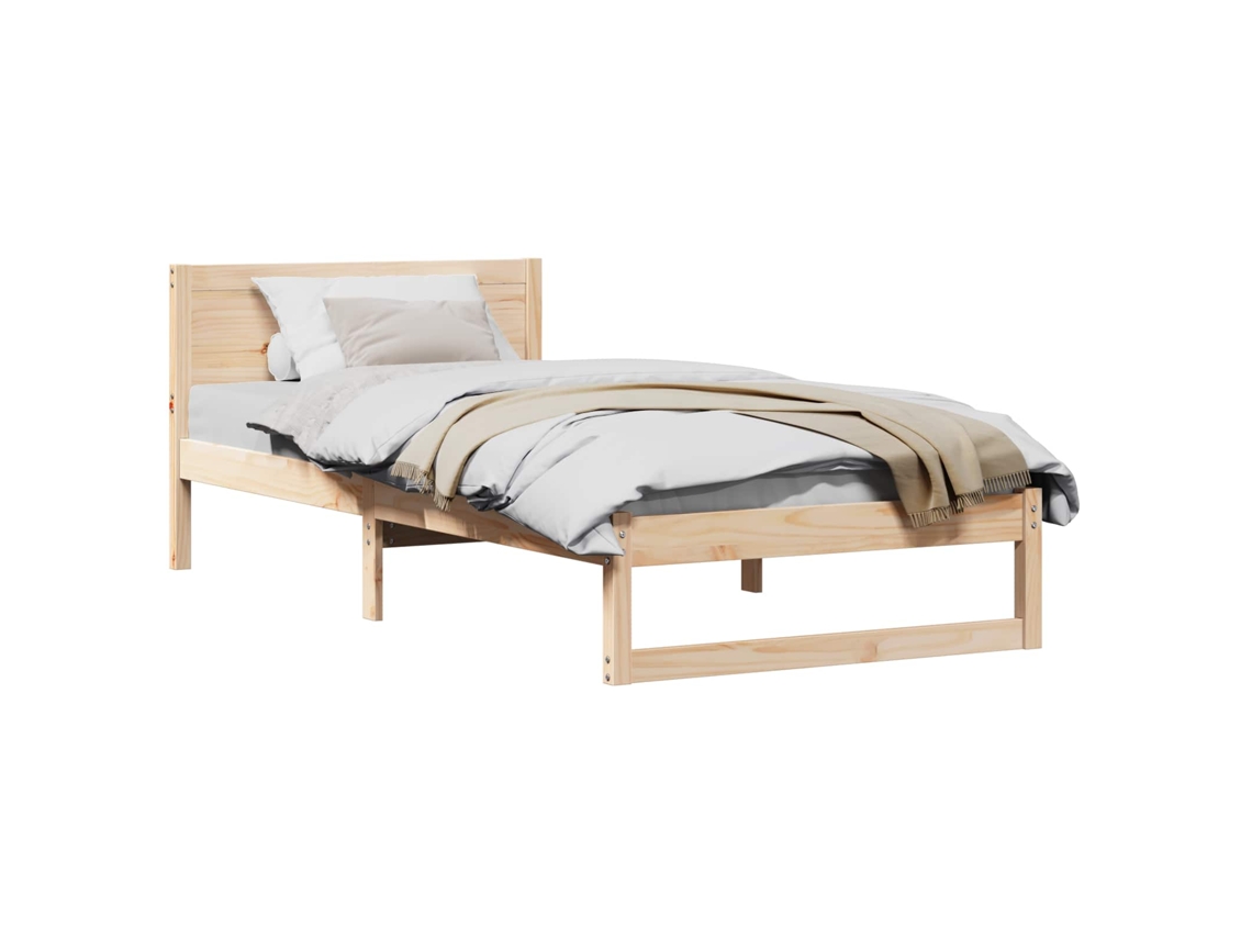 Estrutura da Cama com Cabeceira Natural 75 X 190 Cm MAISON EXCLUSIVE