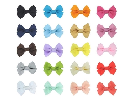 20pcs Presilha Bebê Menina 3.5x5.5cm Laço Cabelo Menina 20 Cores Presilha Bebê Menina Laço Anti Deslizante Laço Cabelo Menina Grosso Bbu7