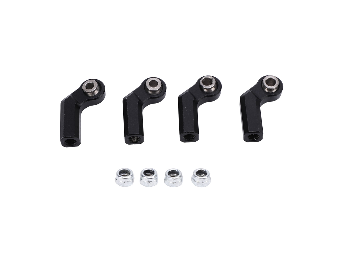 Mali 4pcs Junta de Bola de Metal 7.0mm Diâmetro Rosca M4 Precisão Alta para Carro Rc Preto