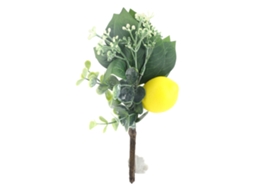 Ramo de limão artificial amarelo para decoração de casa e festas 20cm S/MARCA
