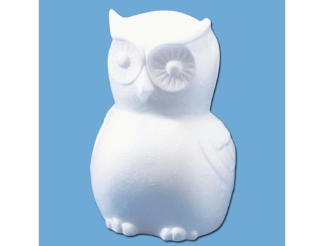 Coruja Decorativa Não Especificado 24 Cm Poliestireno Cor Branca Misturado Le Polystyrène