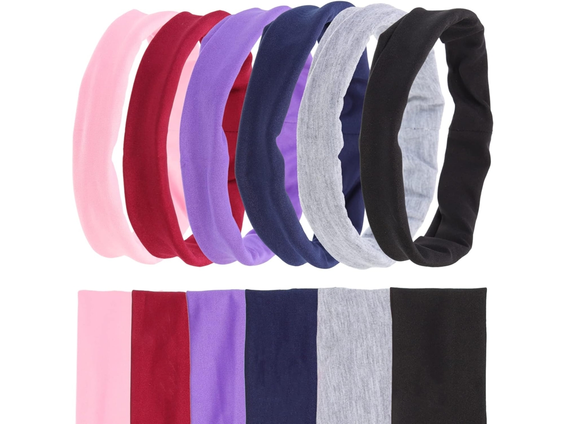 Conjunto De 6 Faixas De Cabelo Elásticas Antiderrapantes Para Meninas, Faixa De Cabelo Unissex Para Basquete.