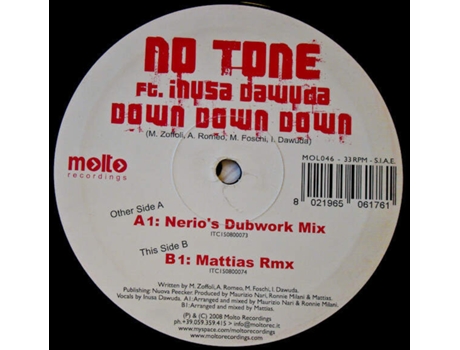 Vinil Down Down Down Molto Recordings