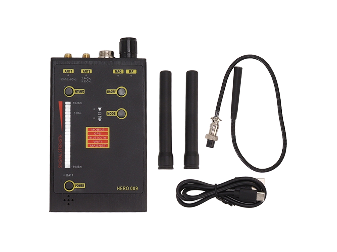 Detector de sinal (alta sensibilidade, 50 MHz-5,4 GHz, bateria integrada)