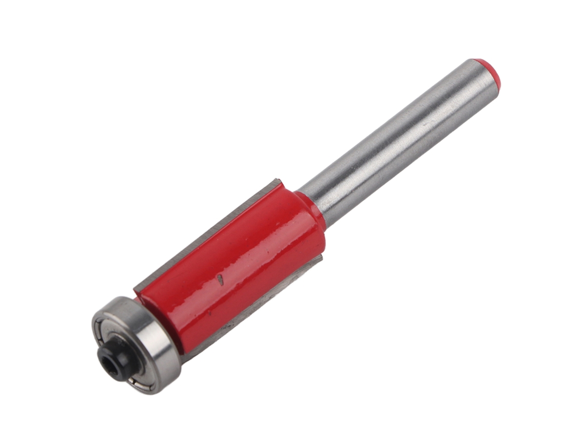 Broca De Router Com Rolamento De Corte Fino De 1/4 Polegada Pau Direto 12mm Shank