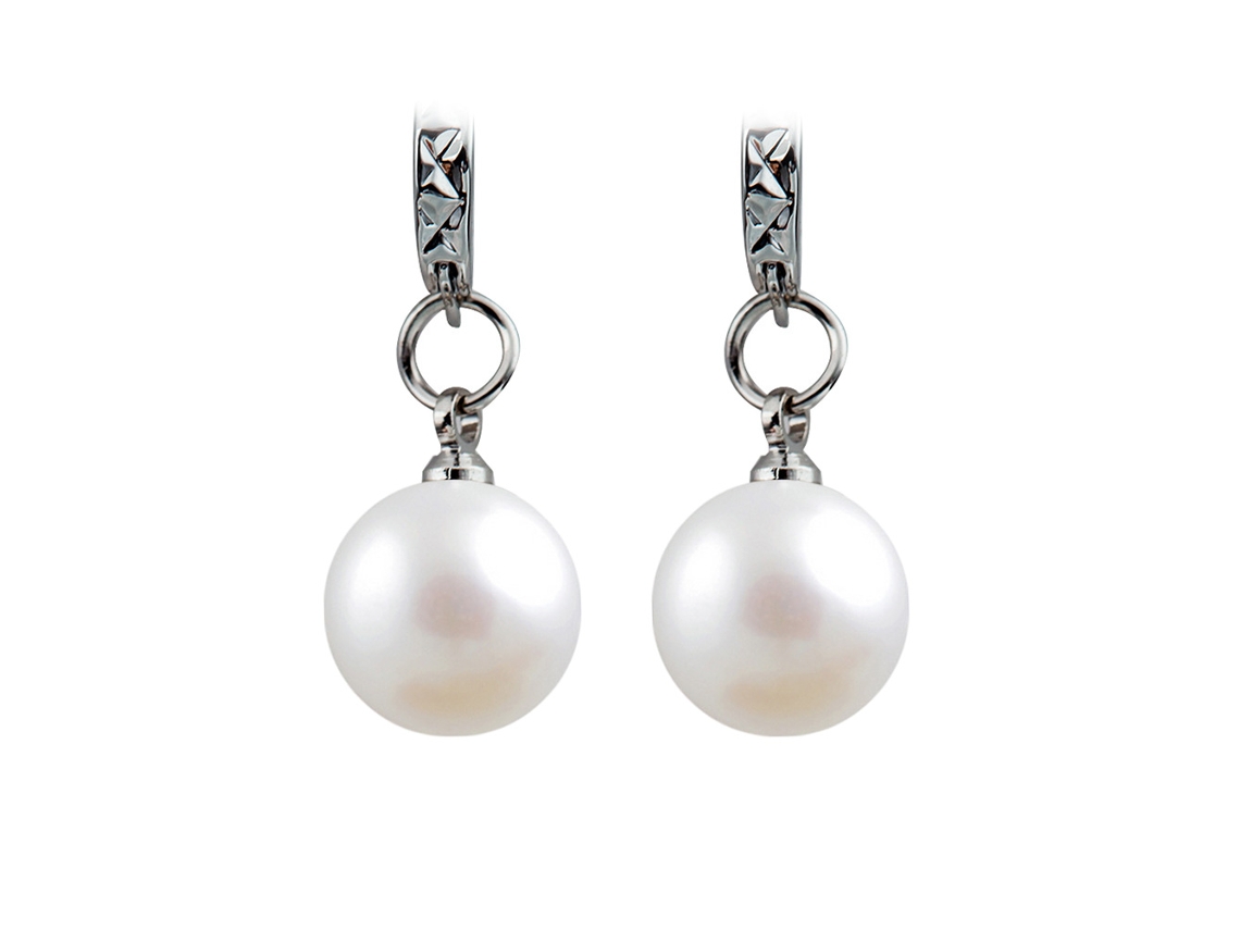 Brinco De Ouro Com Pérola Falsa Estilo Moderno Acessório Feminino