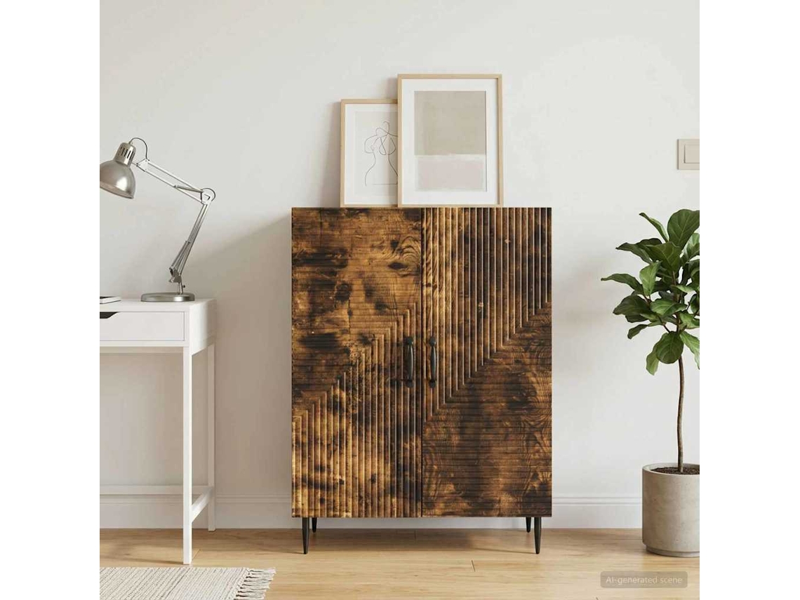 Vidaxl Buffet Carvalho Fumado 66 X 34,5 X 89,5 Cm Derivados De Madeira