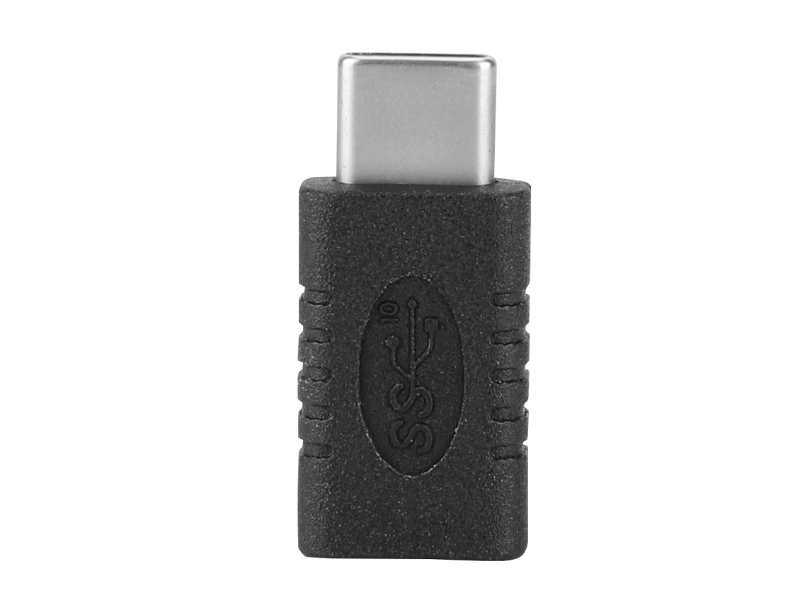 Adaptador Type-c Conversão De Macho Para Fêmea De 180 Graus Preto