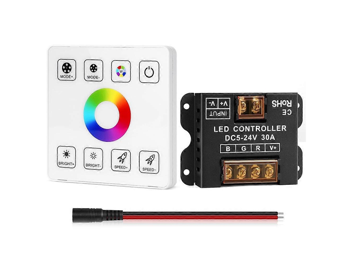 Kit Controlador De Led Rgb Com Painel De Toque Rf, Controlador De Fita De Led Rgb Com Controle Remoto Sem Fio Rf, Para
