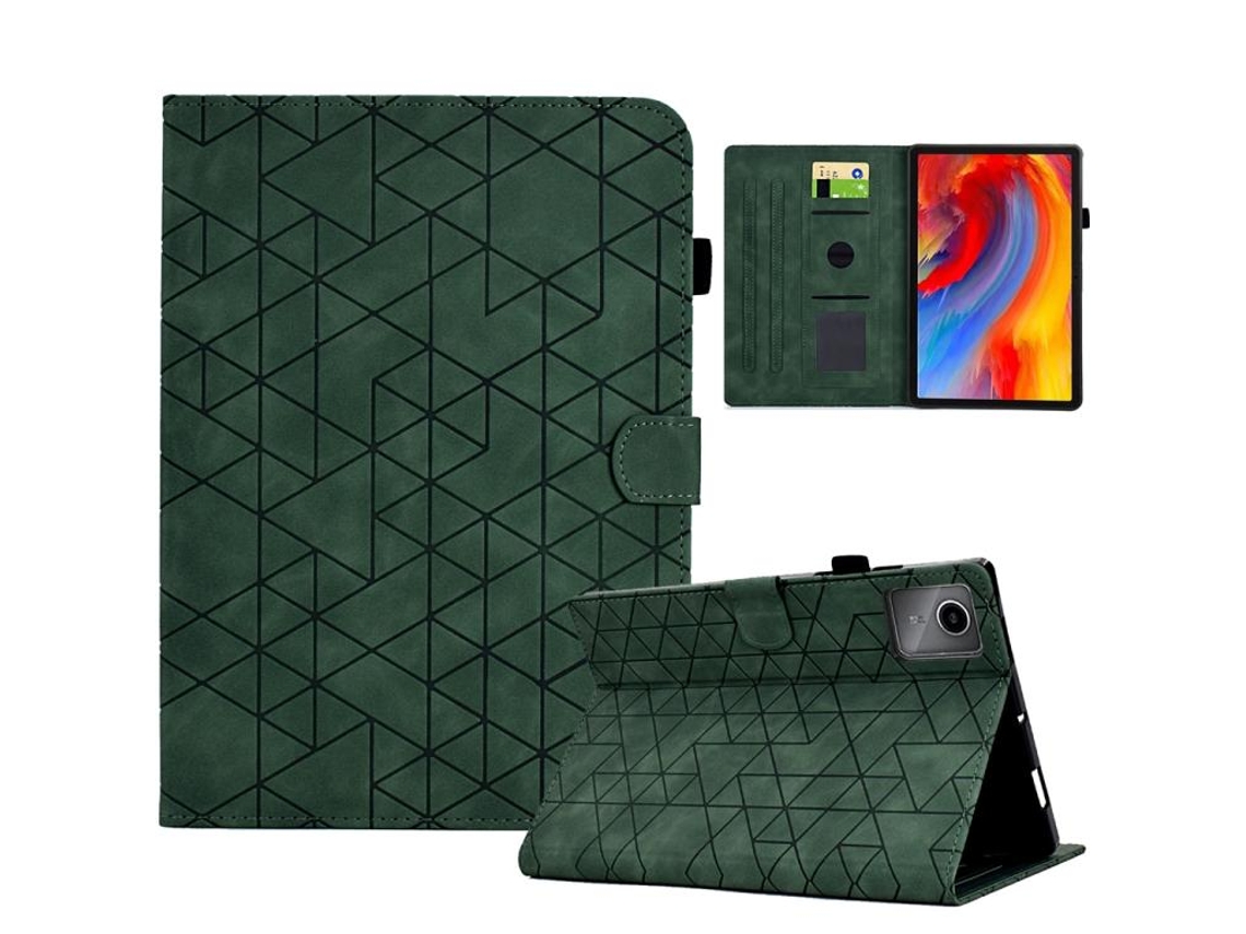 Capa Protetora Halinuia Para Lenovo Xiaoxin Pad 12.1 2025 Estojo Tpu Losango Revestido De Couro Sintético