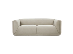 Sofá De Diseño De 3 Plazas En Tejido Chenilla Texturado Beige Hosbo Miliboo