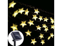 Luzes de Estrela Solar Exterior 5m 20 Luzes Modos Piscante/estável para Jardim Natal
