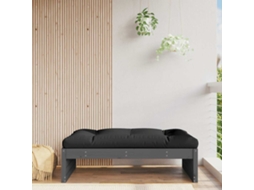 Vidaxl Apoio De Pés Para Jardim 120x80 Cm Pinho Maciço Cinzento