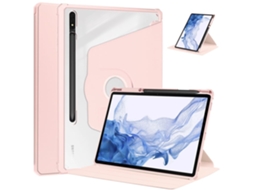 Capa Para Tablet Lurelia, Compatível Com Samsung Galaxy Tab A9 Lite De Acrílico Giratório, Rosa, Tpu, Dobrável Com Suporte, Suporte Giratório