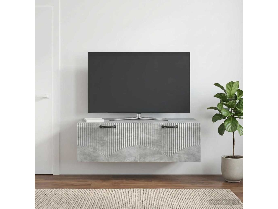 Vidaxl Gabinete De Tv De Parede Cinzento Cimento 98 X 41 X 30 Cm