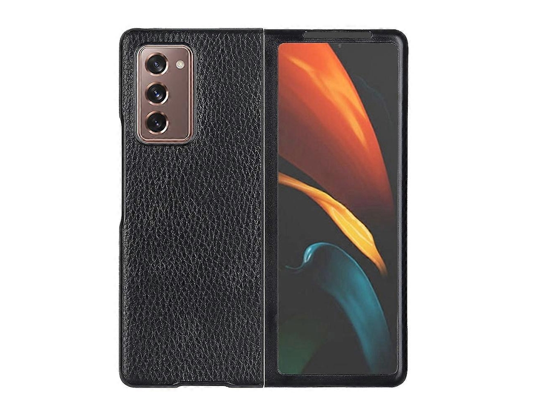 Capa Protetora Resistente A Impactos Com Textura De Lichia Para Samsung Galaxy Z Fold2 5g