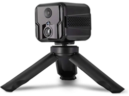 Mini câmera espiã Wi-Fi 1080p HD Transmissão ao vivo Sensor de movimento Visão noturna Áudio discreto Preto Bestvite