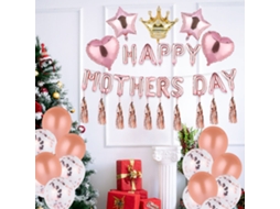 Conjunto de Decoração para Festa de Dia Das Mães Rosa 71pcs S/MARCA