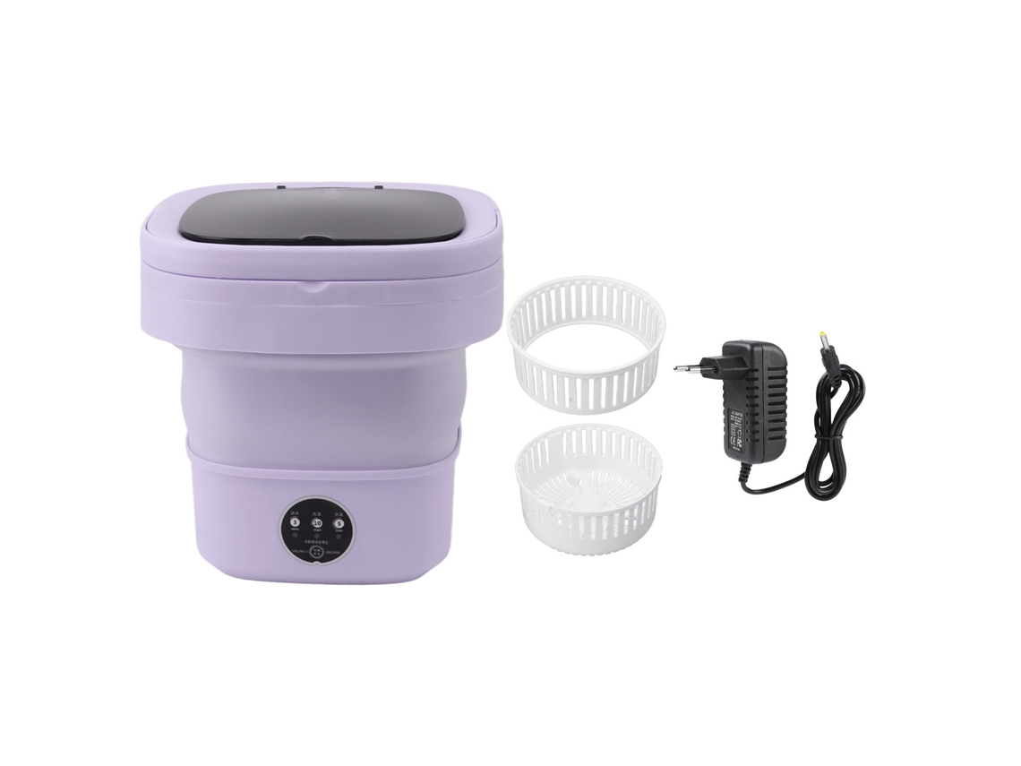 Laxiscreed Máquina De Lavar Compacta E Plegável, Totalmente Automática Para Roupa Íntima E Casa