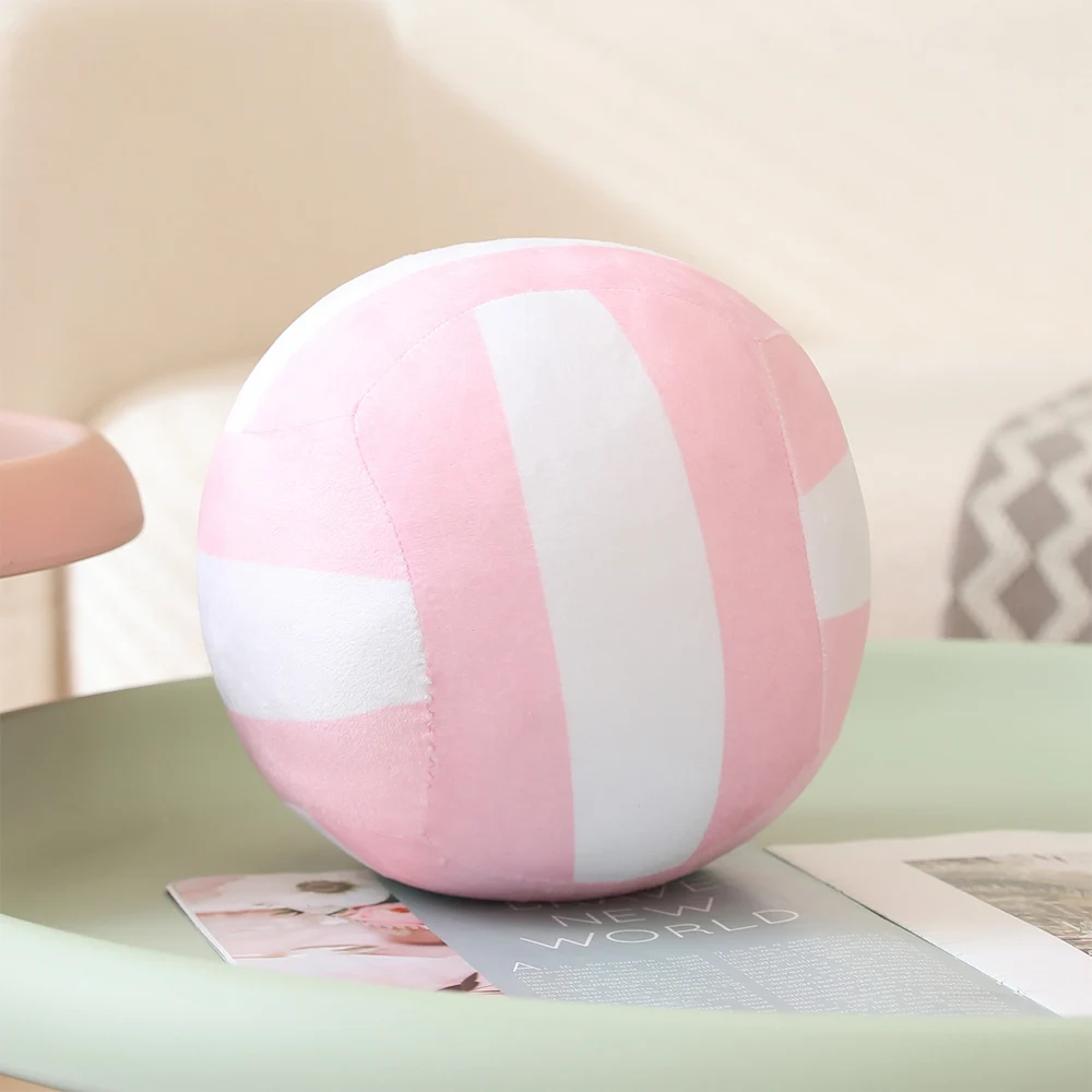 Pelúcia Realista de Vôlei, Almofada Fofa em Formato de Bola de Vôlei. MDUG (rosa 22cm)