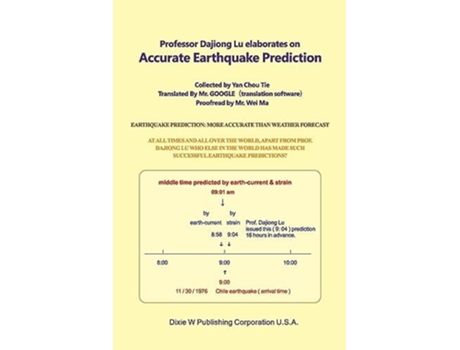 Livro Professor Dajiong Lu elaborates on Accurate Earthquake Prediction de Chou e Tie Yan (Inglês)