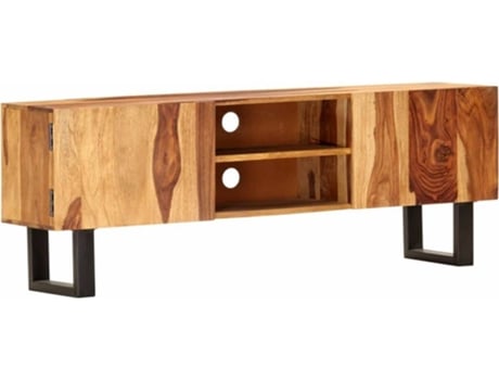Móvel de TV VIDAXL Madeira De Acácia Maciça (130 x 30 x 47 cm)