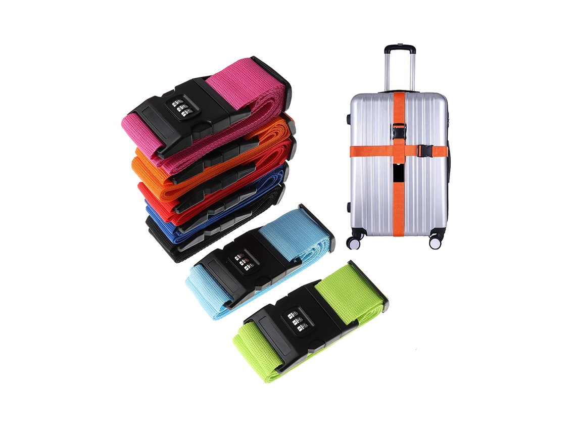 Alça de Bagagem Ajustável em Nylon com Fivela, Acessório de Viagem. MDUG (verde)