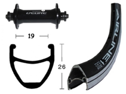 Roda Frontal WINORA Vuelta Airline Agujeros Deore Qr (28x1.75 cm - Preto)