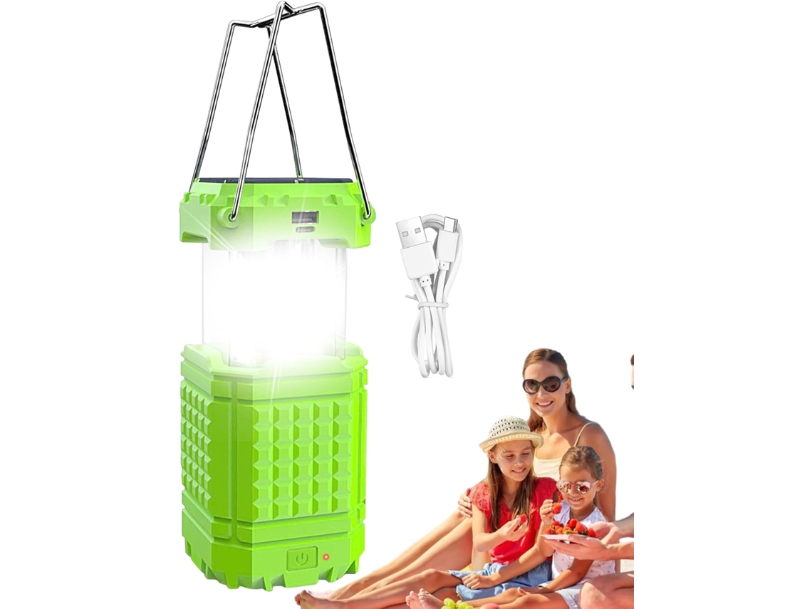 Lanterna Solar Dobrável E À Prova D'água Para Uso Externo - Lâmpada Solar Para Camping Com Carregamento Usb.