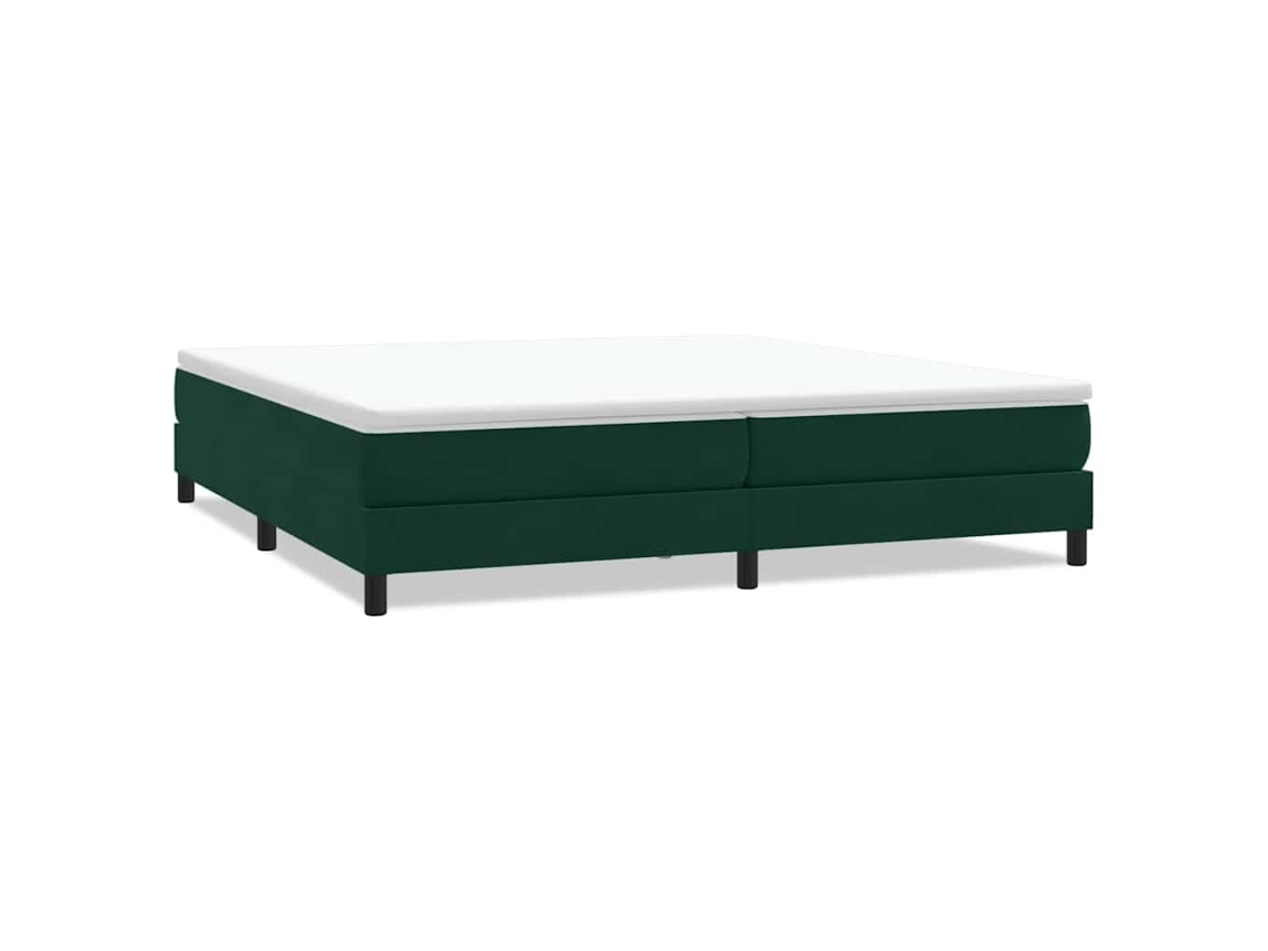 Cama com Molas Verde Escuro Sem Colchão em Veludo MAISON EXCLUSIVE (200x210 cm)