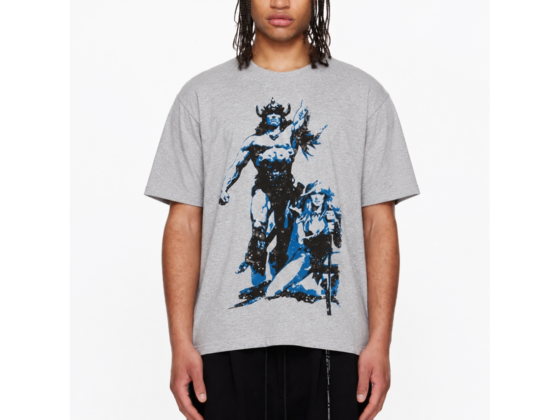 Rockinstone Conan Vintage Heather Gray Adult T-shirt Size:m