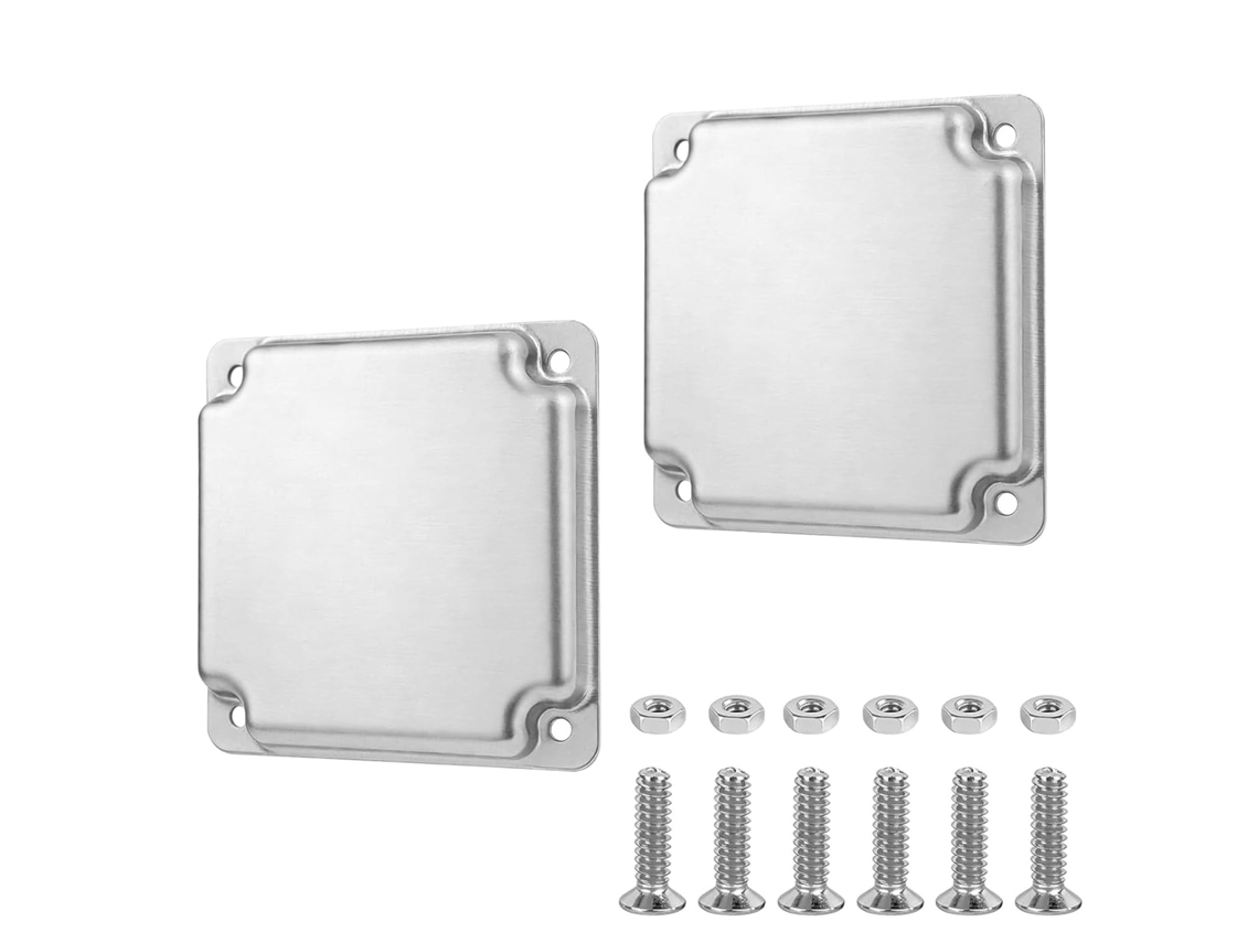 Tampas Elétricas Metálicas Resistentes A Chamas, Tamanho 4x 4 Polegadas, Com Parafusos De Montagem Incluídos Para