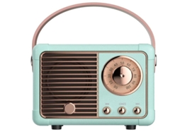Alto Falante Bluetooth Estilo Retrô Design Clássico De Rádio De Estilo Antigo Design Compacto E Portátil Azul Claro Yizhood
