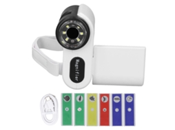 Microscópio Digital Portátil Para Crianças 1000x Com Tela De 2 Polegadas Colorida Ferramenta Educativa Branca