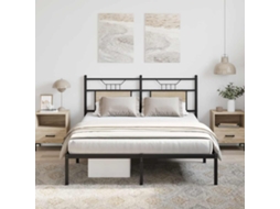 Vidaxl Estrutura Cama S/ Colchão Derivados De Madeira Carvalho Sonoma