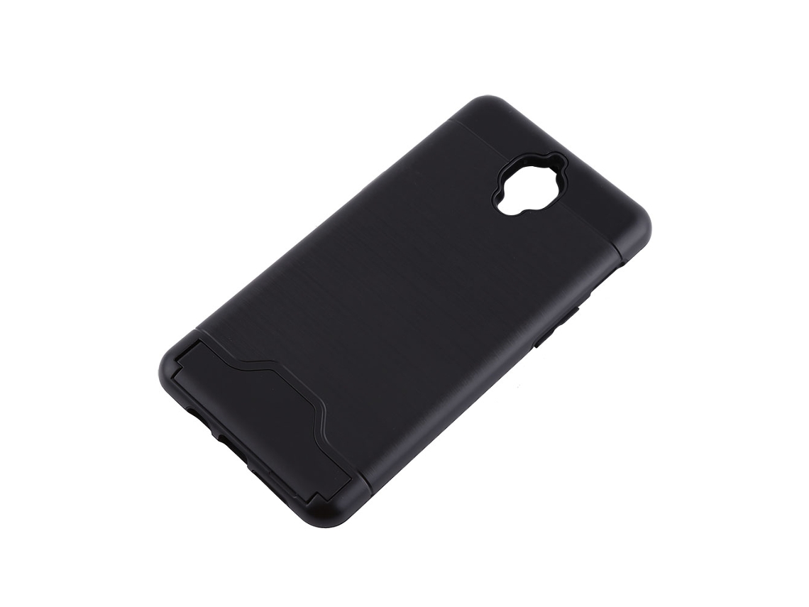 Capa de proteção para Oneplus 3/3t, preta, com suporte e porta cartões EOOCOO