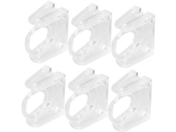 Conjunto De 6 Ganchos Giratórios Para Cortina, Sem Furos, Com Anéis De Teto E Suportes De Plástico. Conjunto De 6 Ganchos Giratórios Pa