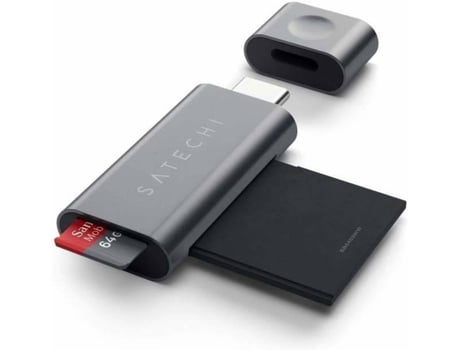 Leitor Cartões SATECHI Type-C Micro SD Cinzento