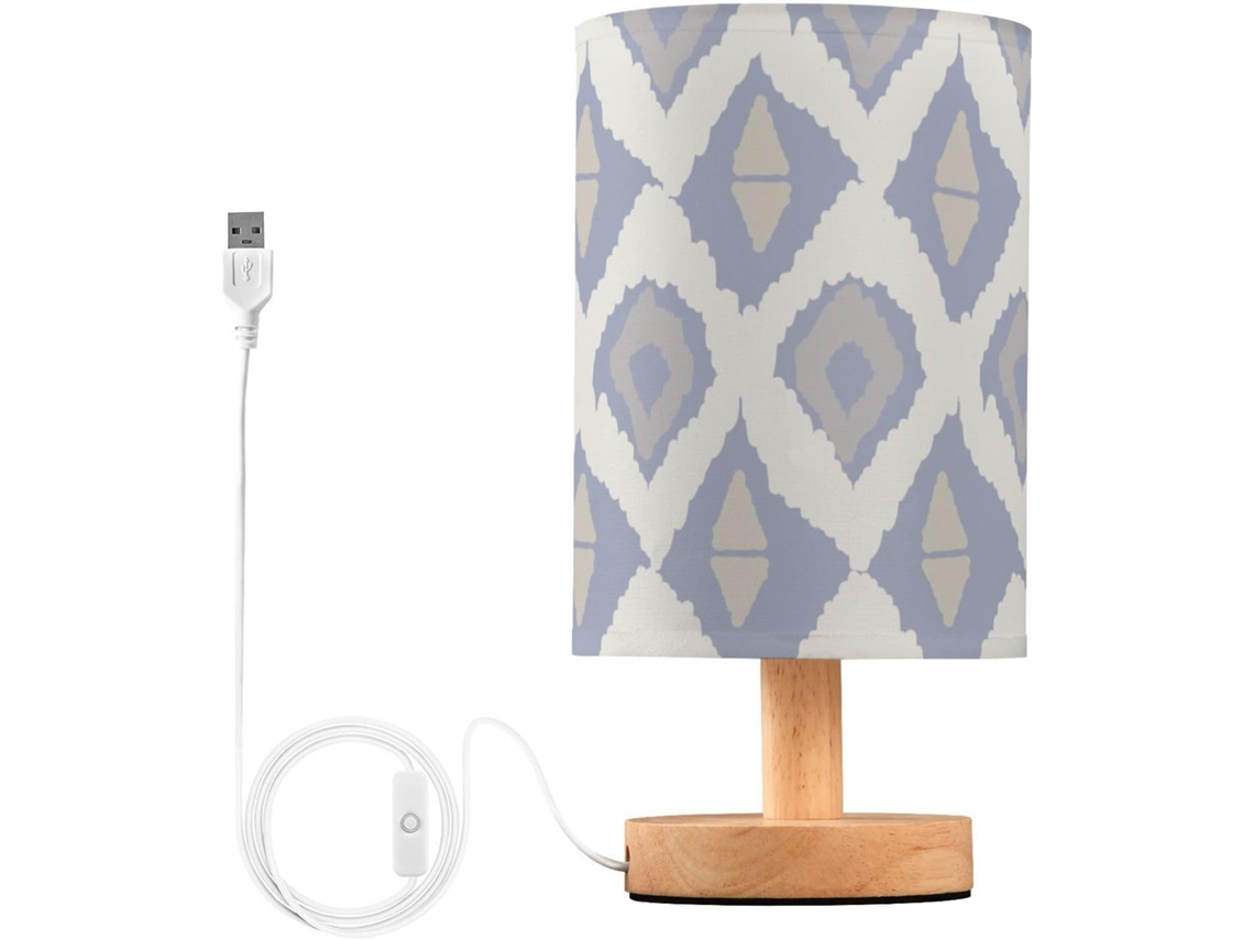 Luminária de mesa com LED para cabeceira, luminária cilíndrica para quarto infantil.