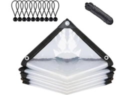 Clear Tarps Heavy Duty Waterproof Transparent Tarpaulin With Grommets Greenhouse Plastic Panels For Covering Garden