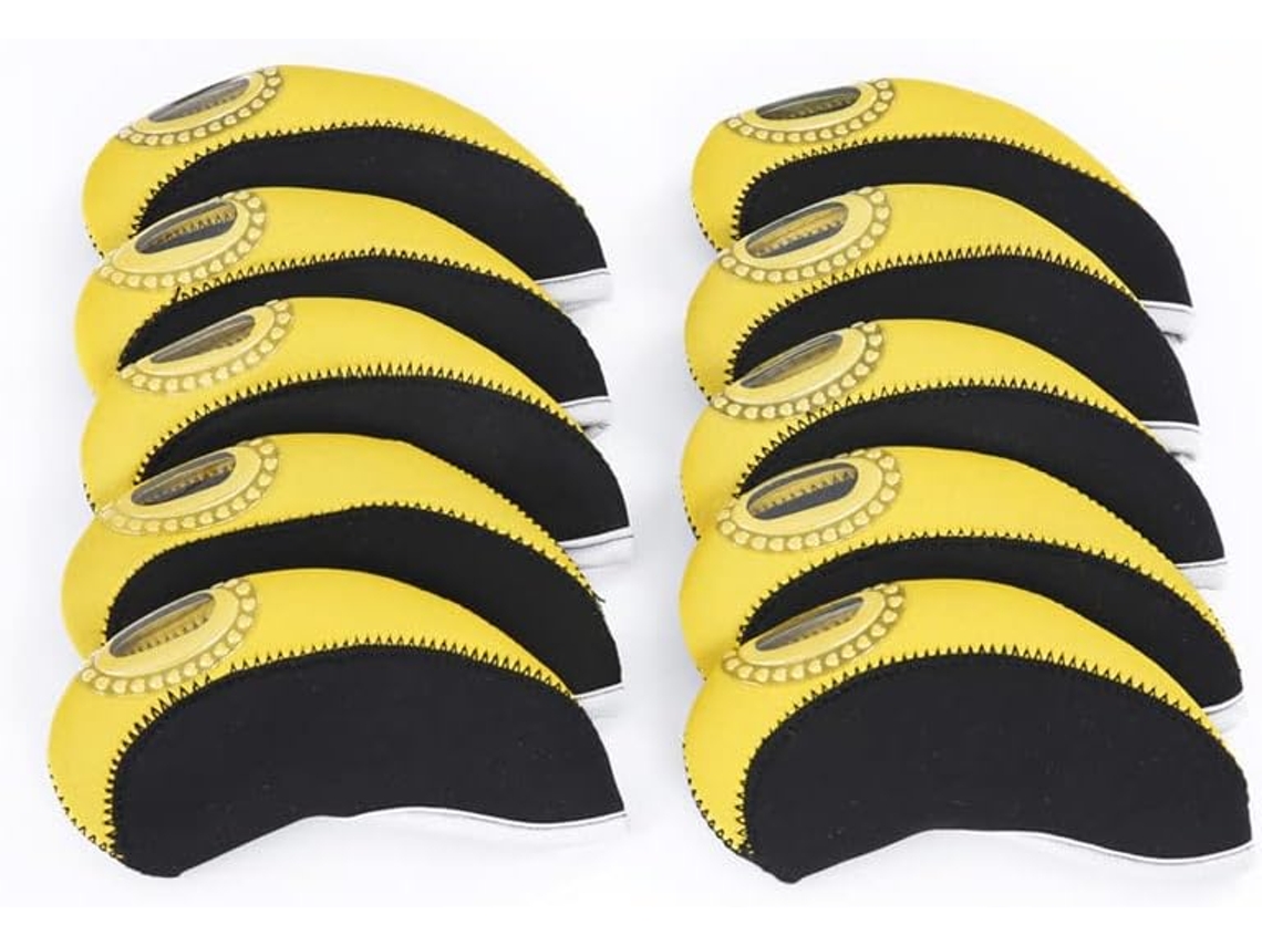Capas protetoras para cabeças de tacos de golfe, 10 unidades, com janela | S/MARCA