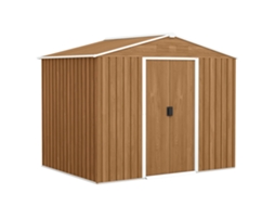 Casetta Gives Garden In Lamiera Of Steel With Doors Scorrevoli. 236x174x190cm. Brown